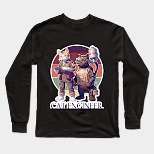 Cat Engineer Long Sleeve T-Shirt